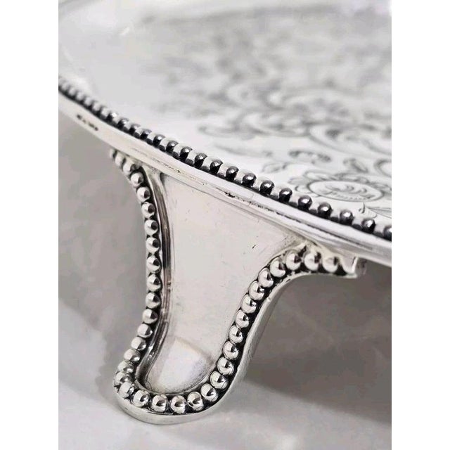 Antique George III Sterling Silver Waiter, 1785 For Sale - Image 14 of 18