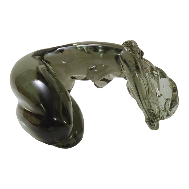 Mid 20th Century Murano "Vergogna Distesa" Glass Sculpture by Lorenado Rosin For Sale