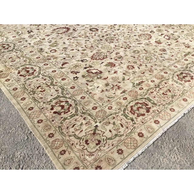 Beige Circa 1920 One of a Kind Vintage Over-Sized Oushak Rug - 14' X 24' For Sale - Image 8 of 12