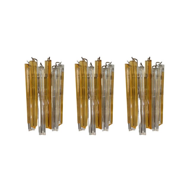 Murano Glass Wall Lamps, Set of 3 For Sale - Image 7 of 7