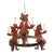 Vintage 1970s Signed Bill Huebbe 3 Fox Chandelier Made in Spain For Sale