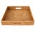 2020s Artifacts Rattan Square Serving Tray with Cutout Handles in Honey Brown - 16" For Sale - Image 5 of 10