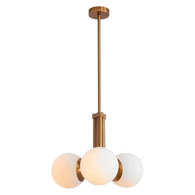 Tubular SM Brass Pendant Light 3 by Schwung For Sale - Image 4 of 4