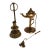 Late 20th Century Vintage Ornate Brass Lighting Fixtures- Set of 3 For Sale