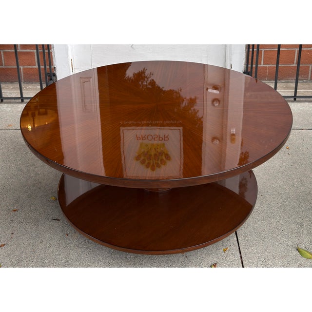 2000 - 2009 Nancy Corzine Walnut Starburst Palm Springs Cocktail Table For Sale - Image 5 of 7