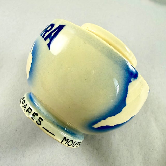 1930s Amora Mustard World Globe French Cafe Pot & Spoon For Sale - Image 13 of 15