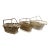 Antique Hand Weaved Silver Bottle Baskets, S/3 For Sale