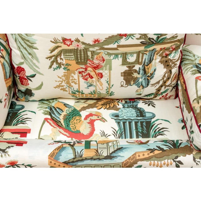 Chinoiserie Brunschwig and Fils "Le Lac" Loveseat For Sale - Image 3 of 4