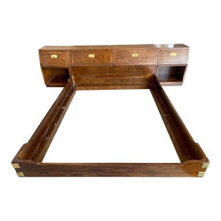 Late 20th Century Scene One by Henredon Campaign Platform Bed For Sale