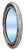 Wood Irish Ebonized and Silver Parcel Gilt Oval Wall Mirror (H 23 1/4 X W 19 1/4) For Sale - Image 7 of 9