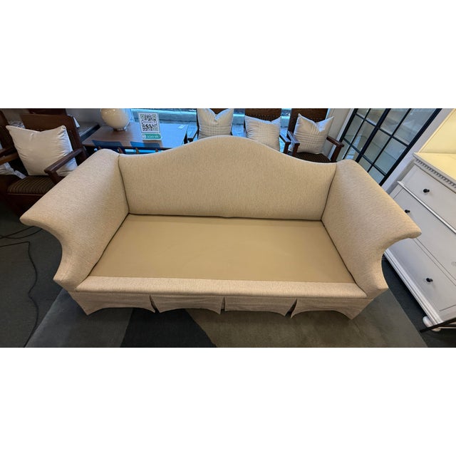 Camelback Sofa With Kick Pleat Formal Sofa For Sale - Image 12 of 12