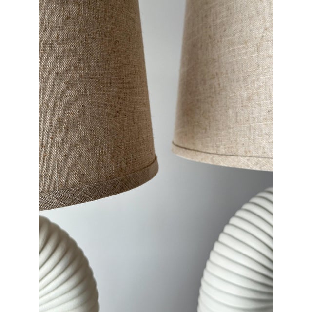 Vintage Plaster Nautilus Table Lamps, Pair For Sale - Image 11 of 16
