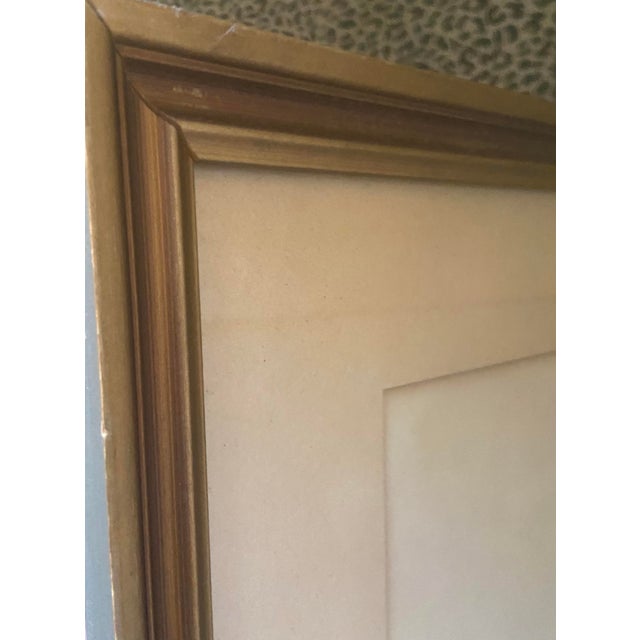 1952 Floral Still Life Watercolor by Nita Bradley – Magnolia & Blue Vase, Framed For Sale - Image 4 of 12