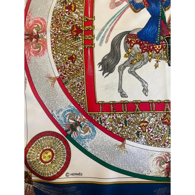 Scarf Silk Hermes Feux D’artifice Gavroche Soie 1999 For Sale In New York - Image 6 of 6