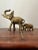 Mid-Century Modern Mid Century Brass Elephants Trunks Up Good Luck Baby & Parent Set of 2 For Sale - Image 3 of 9