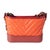 Contemporary Orange & Red Aged Calfskin Chevron Quilted Small Gabrielle Hobo For Sale - Image 3 of 8