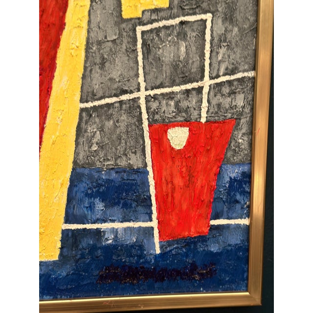 M. Hulander, Abstract Composition, 1960s, Oil on Canvas, Framed For Sale - Image 14 of 18