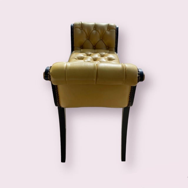 Vintage Scroll Arm Bench For Sale - Image 4 of 4