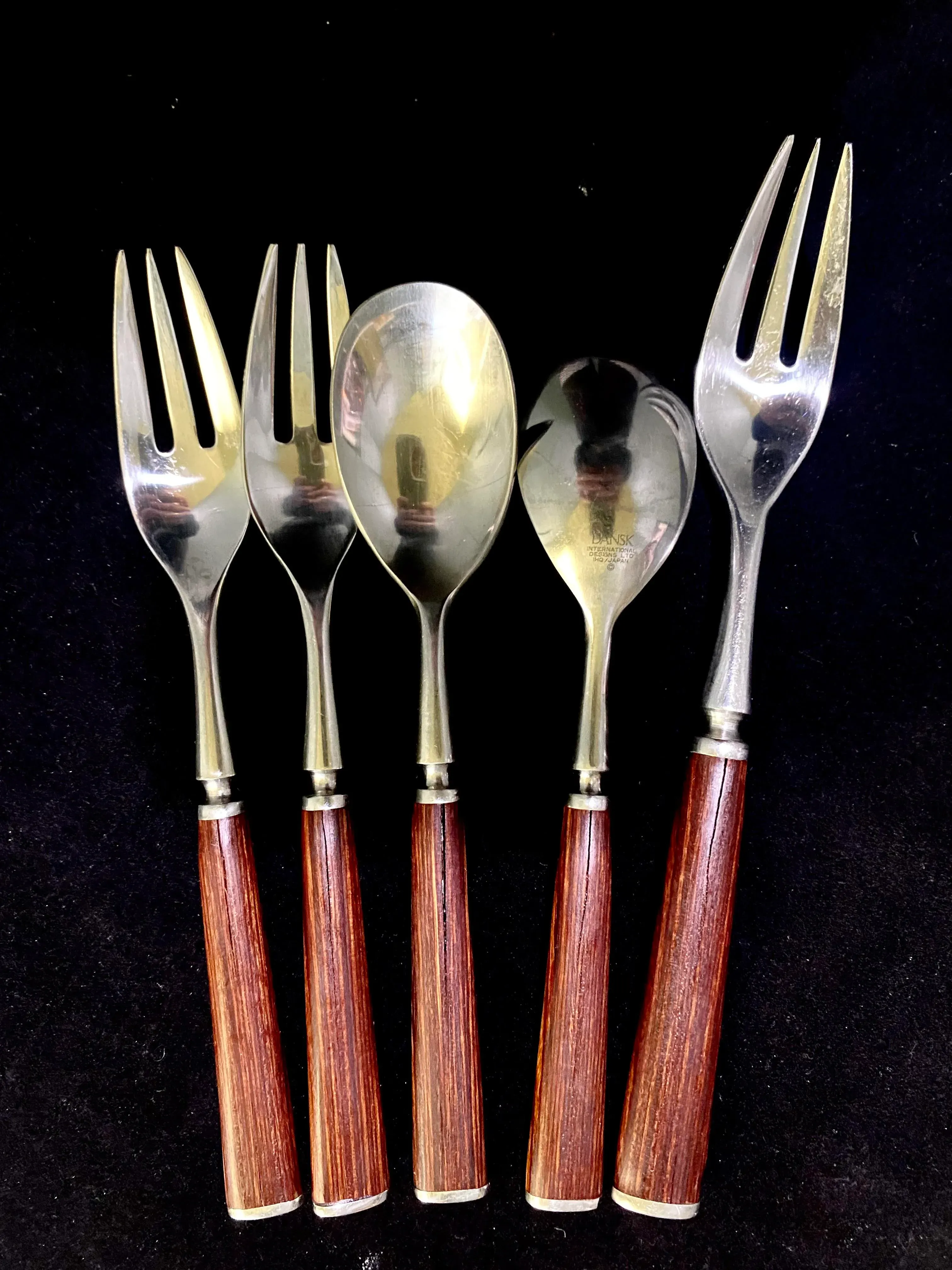 1970s Dansk Wood Accent Flatware - Jens Quistgaard Designed Wood