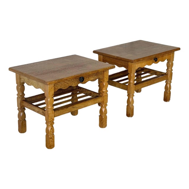 In Style of Henning Kjærnulf Nightstands Set of 2 Danish Mid-Century Modern 1960s For Sale