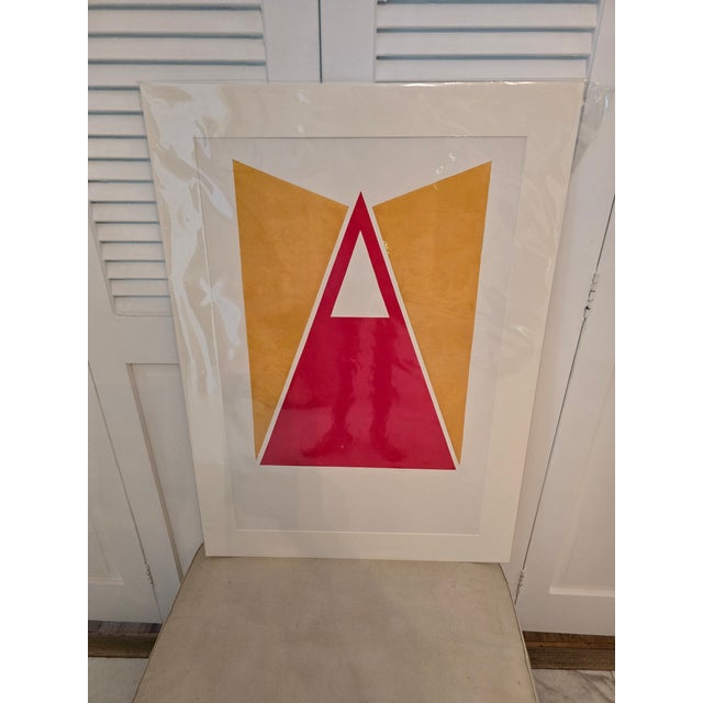 Vintage Mid Century Lyman Kipp Style Abstract Print For Sale - Image 4 of 9
