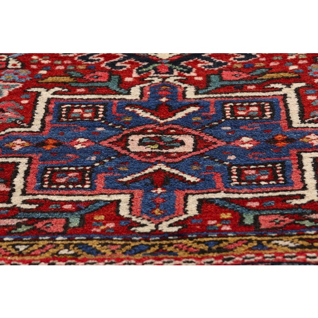 Early 20th Century Antique Persian Heriz Rug, 03'01 X 04'04 For Sale - Image 5 of 10