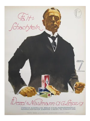 1926 German Men's Fashion Poster, Man in Suit