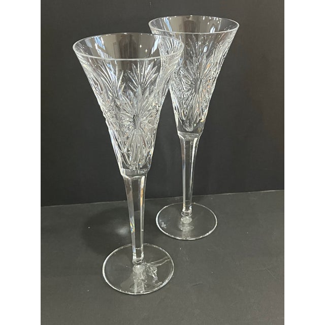 Contemporary 1990s Waterford Crystal Toasting Flutes - Set of 6 For Sale - Image 3 of 9