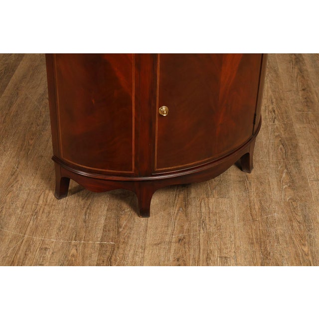 Henkel Harris Mahogany Demilune Console Cabinet Console For Sale - Image 13 of 18