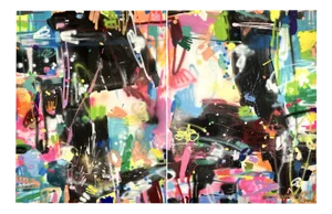 Maria Esmar, Energy, Mixed Media on Canvases, 2020s, Set of 2