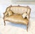 French French Style Gold Damask Fabric Sofa/Settee For Sale - Image 3 of 4