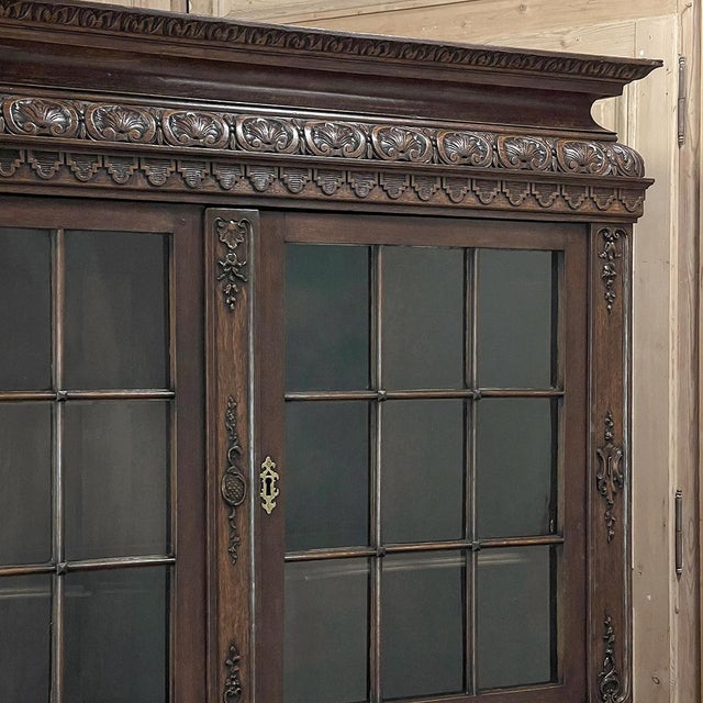 18th Century French Régence Carved Oak Bookcase ~ Bibliothèque For Sale - Image 11 of 18