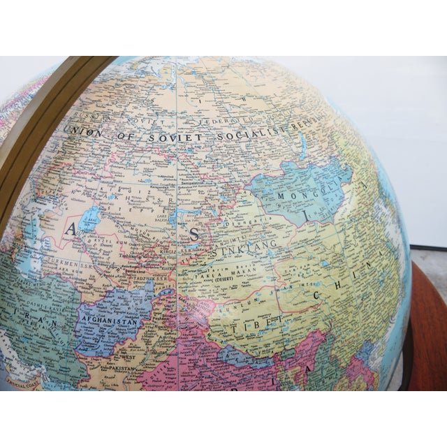 Vintage Mid Century Modern Replogle 24" Library Globe ~ Floor Lamp ~ Pearsall / McCobb Era For Sale - Image 12 of 18