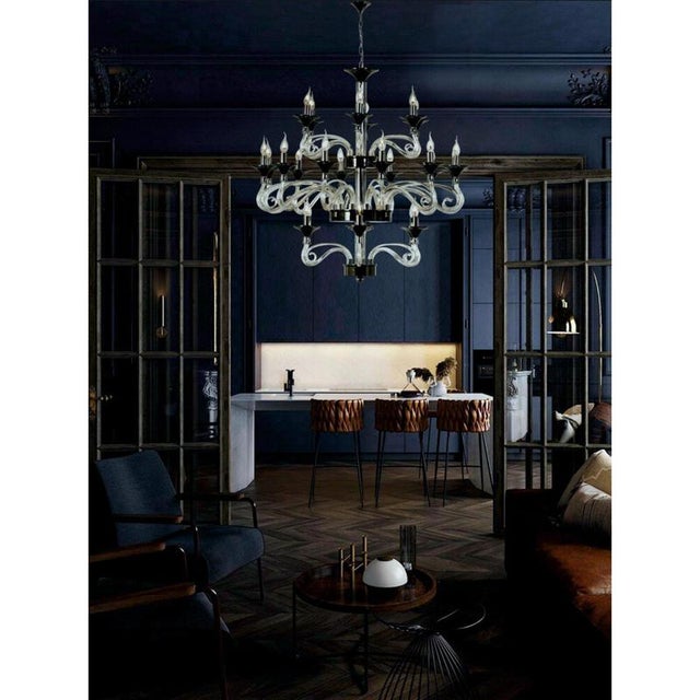 Silver Collection Orchidea Wall Lamp in Metal and Crystal by Jago For Sale - Image 8 of 9