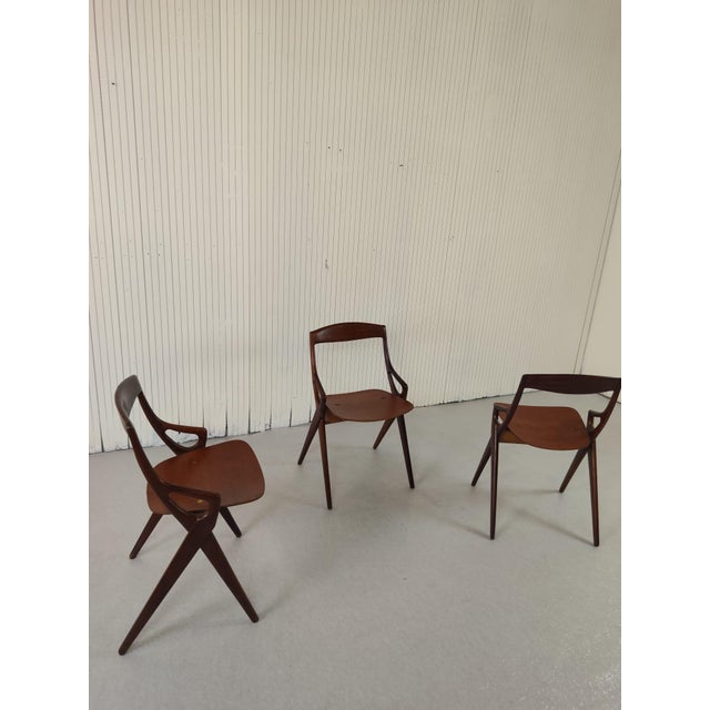 Vintage Wooden Table Chair, 1950 For Sale - Image 9 of 9