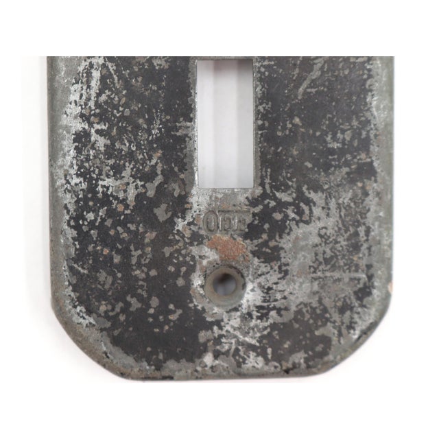 Traditional Reclaimed Steel Toggle Switch Cover Wall Plate For Sale - Image 3 of 5