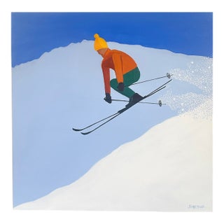 "Snow Spray" Modern Oil Painting, by Jennifer Hohlfelder For Sale