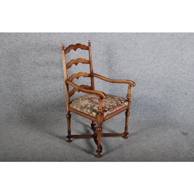 Vintage Baroque Style Armchair in Walnut, 1940 For Sale - Image 9 of 18
