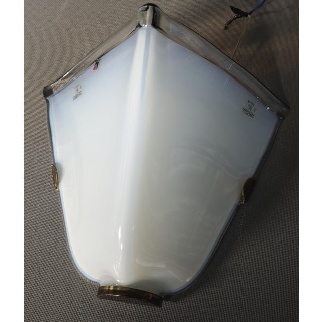 Italian Blue Murano Glass Modaluce Pendant and Wall Lamp Set, 1990s, Set of 2 For Sale - Image 14 of 18