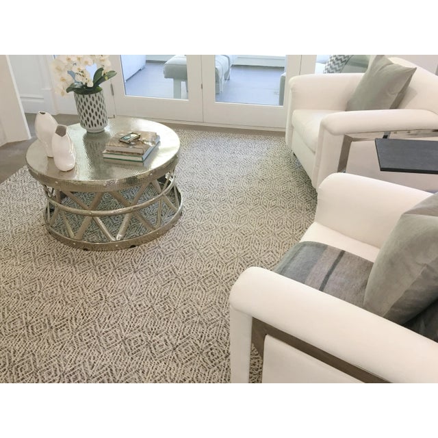 Sanz Flatweave Wool Silver Rug - 6'x9' For Sale - Image 9 of 11