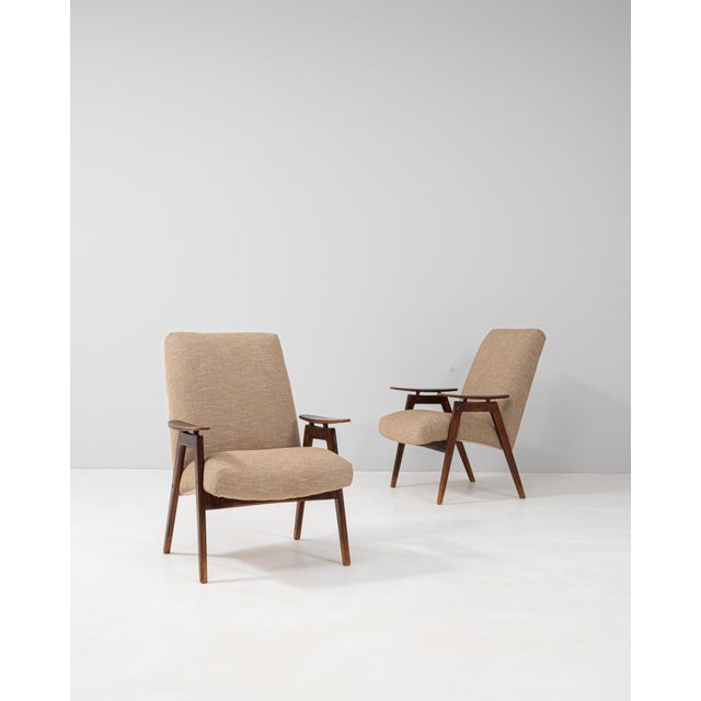 1960s Czech Upholstered Armchairs By TON - A Pair For Sale - Image 16 of 18