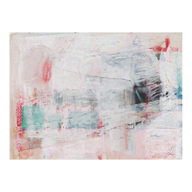 Dreamy Gestural Abstract 20th Century Oil on Paper For Sale