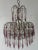Italian Micro-Beaded Tiered Amethyst Crystal Prisms Chandelier C 1920 One of Two For Sale - Image 11 of 14