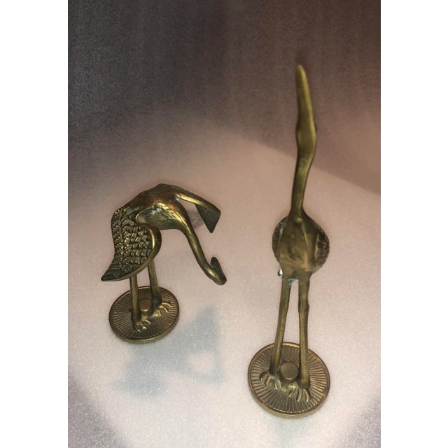 Mid-Century Modern Mid Century Modern Brass Birds- a Pair For Sale - Image 3 of 8