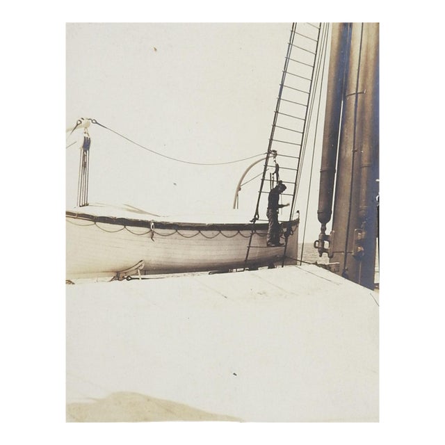 Early 20th Century Ship Lifeboat Photograph For Sale