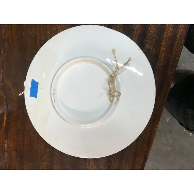 19th Century French Barbotine Wall Platter With Apples For Sale In Orlando - Image 6 of 8