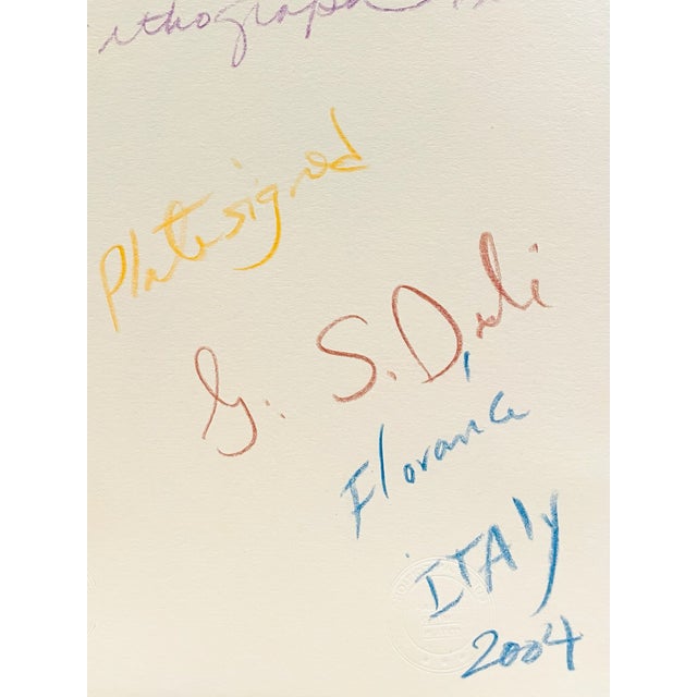 1970s Melting Clock Surrealist Abstract Lithograph Attribute Salvador Dali For Sale - Image 11 of 12