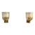 1960s Italian Murano Glass & Brass Art Deco Sconces - Pair For Sale
