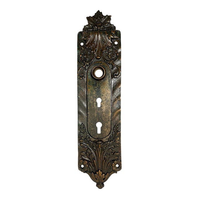 Early 1900s Antique Bronze Door Plate by Russell & Erwin For Sale
