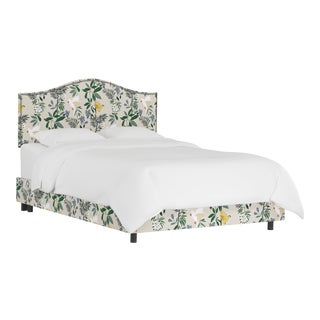 Queen Bed, Belize Chinoiserie Cream For Sale